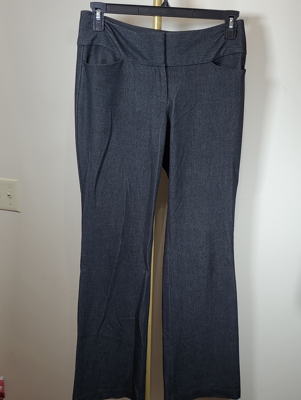 Express Design Studio Dark Navy Blue Charcoal Grey EDITOR Pants size 4 LONG